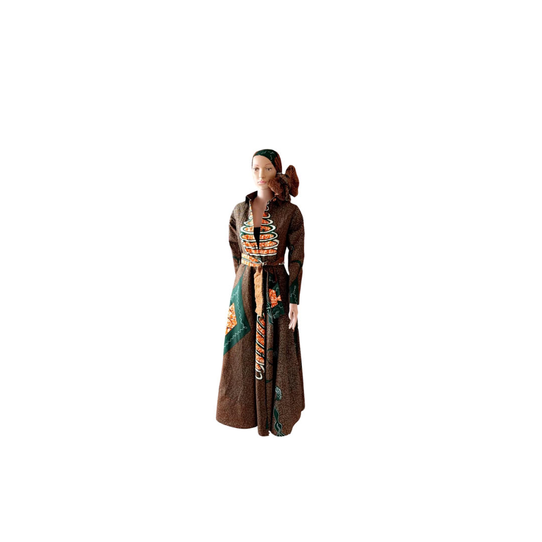 African print maxi dress