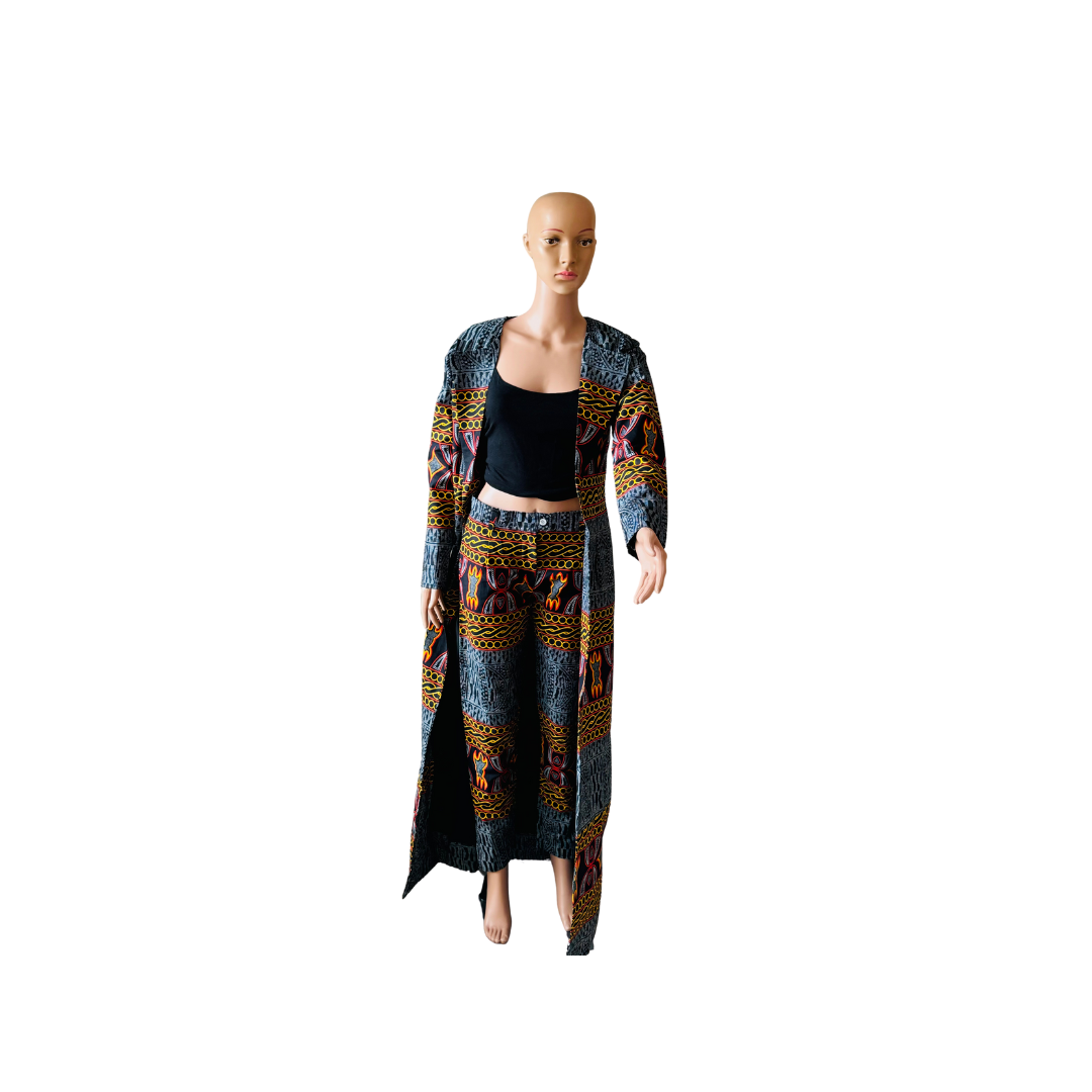 African Pant and duster set
